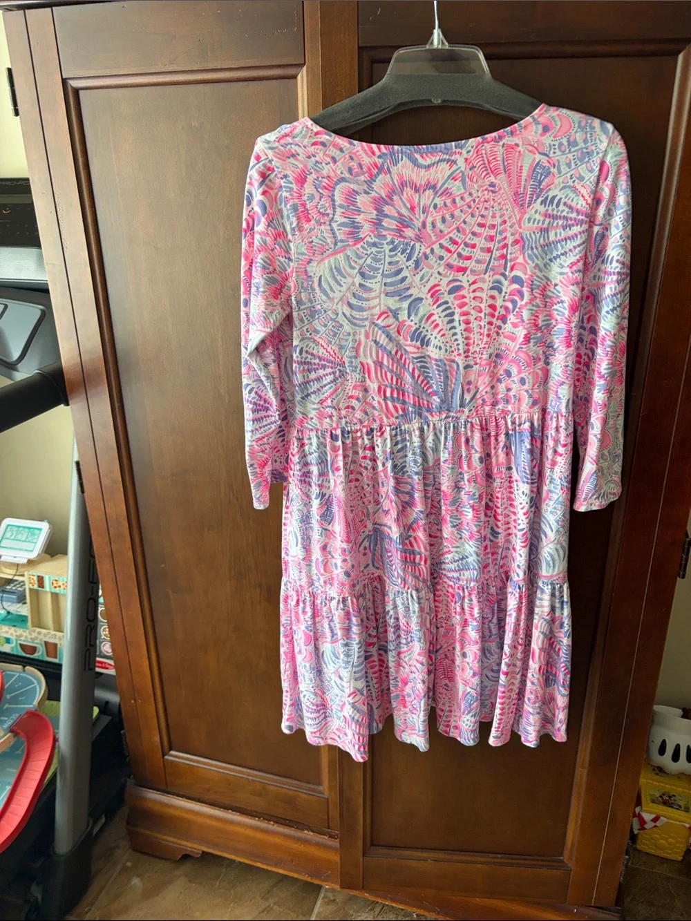 Lilly Pulitzer ladies Pink Patterned Tiered Dress